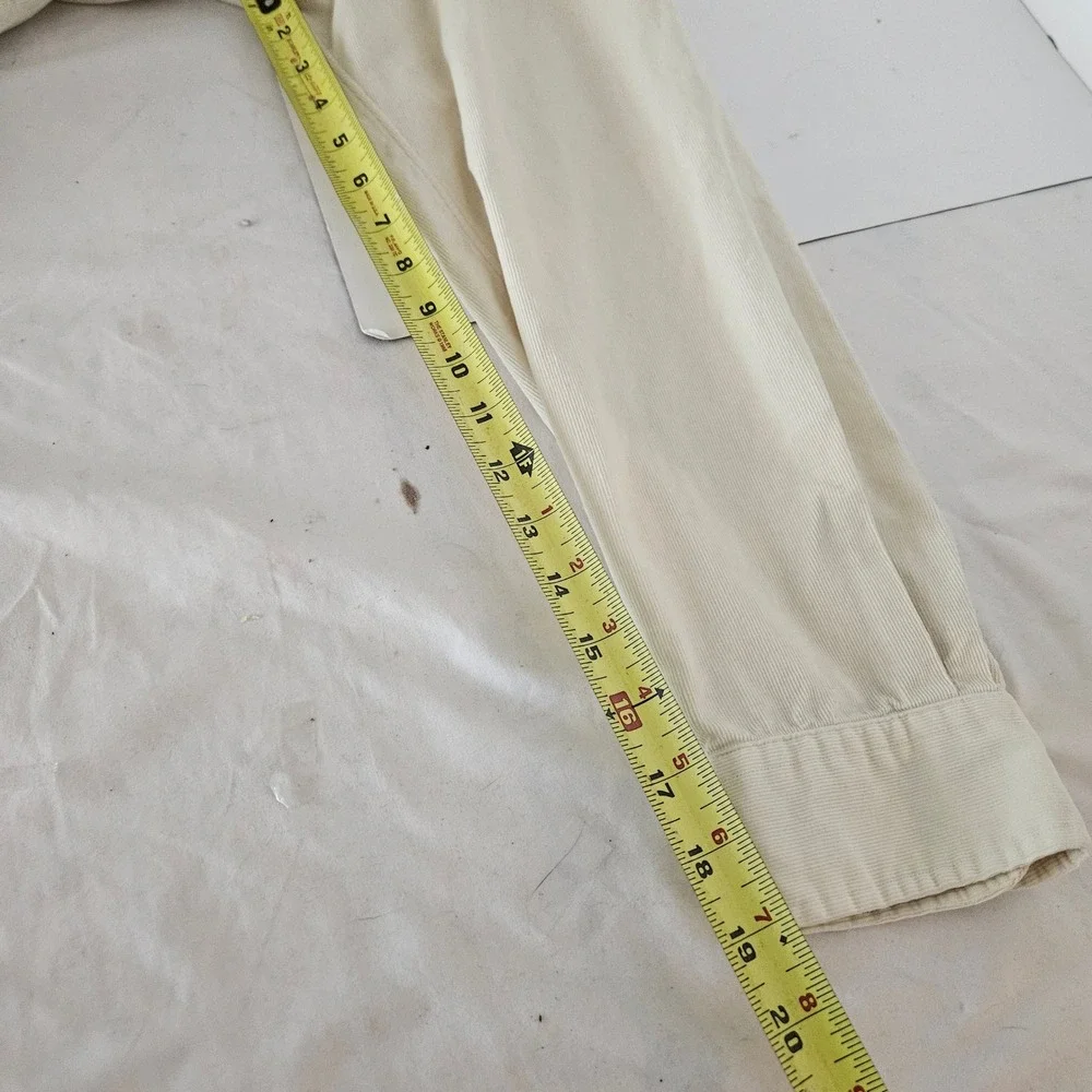 Polo Ralph Lauren Estate Custom Fit Cream Corduroy Button Down Shirt Mens XL